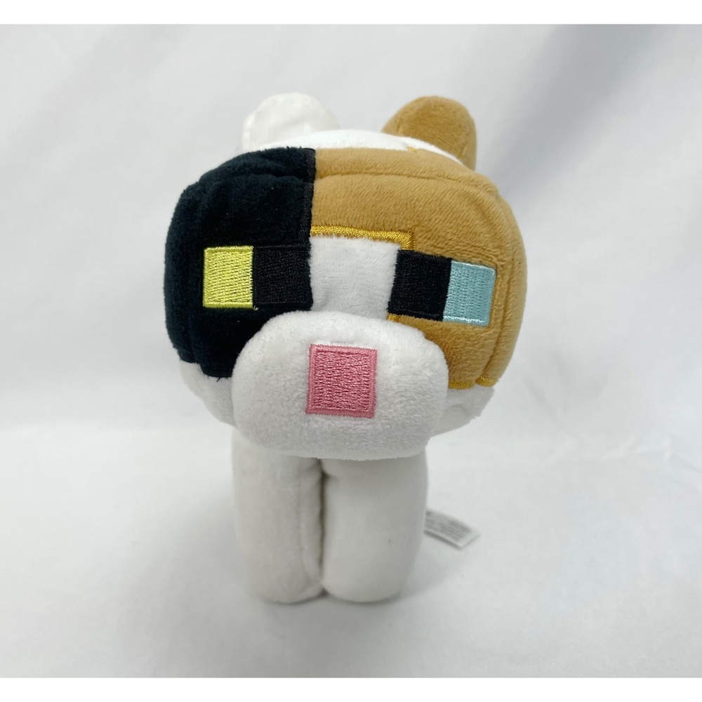 Minecraft‎ Calico Kitty Cat Sitting Stuffed Animal Plush Tan Black White Jinx 7"